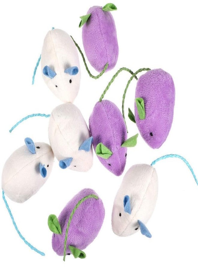 KittuPet Furry Cat Toy Mice, Set of 4 Fur Mice with Feather, Color Varies Interactive Cat Mouse Toys, Mini Mice for Kitty Tracking Game Color, As Shown in The Image - Image 3
